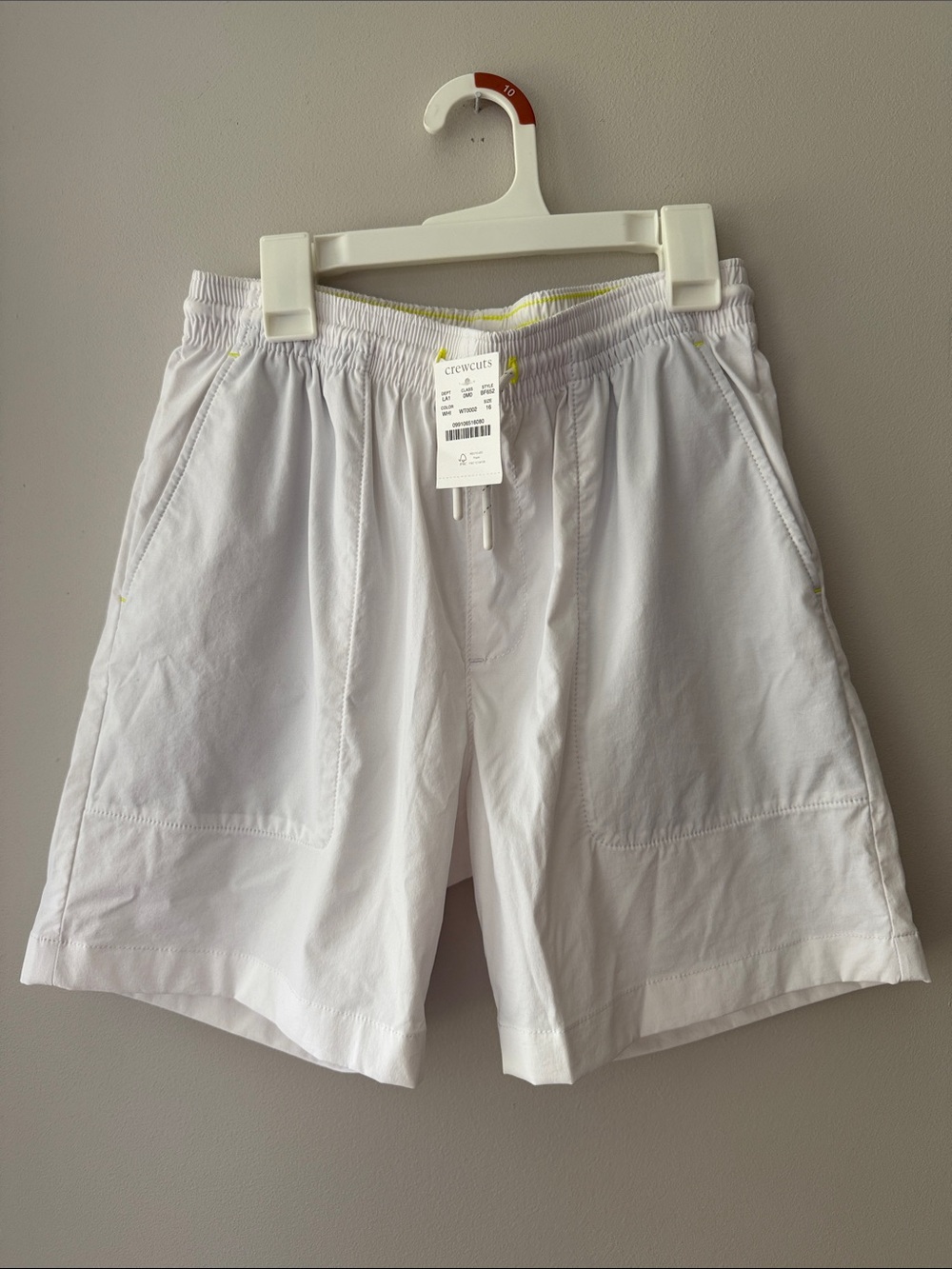 Jcrew Crewcuts White Athletic Drawstring Boys Shorts Size 16